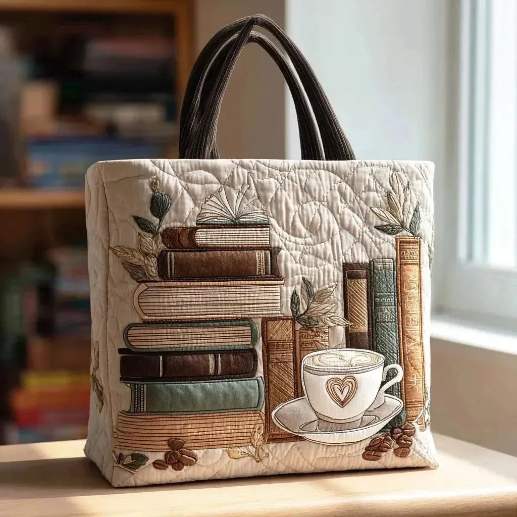 Ilse | Quilted Coffee Print Tote
