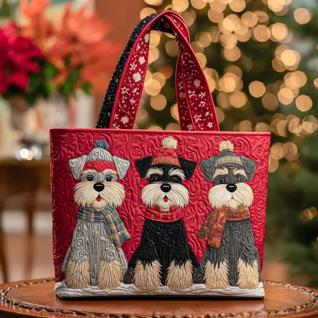 Joanna | Quilted Schnauzer Trio Tote