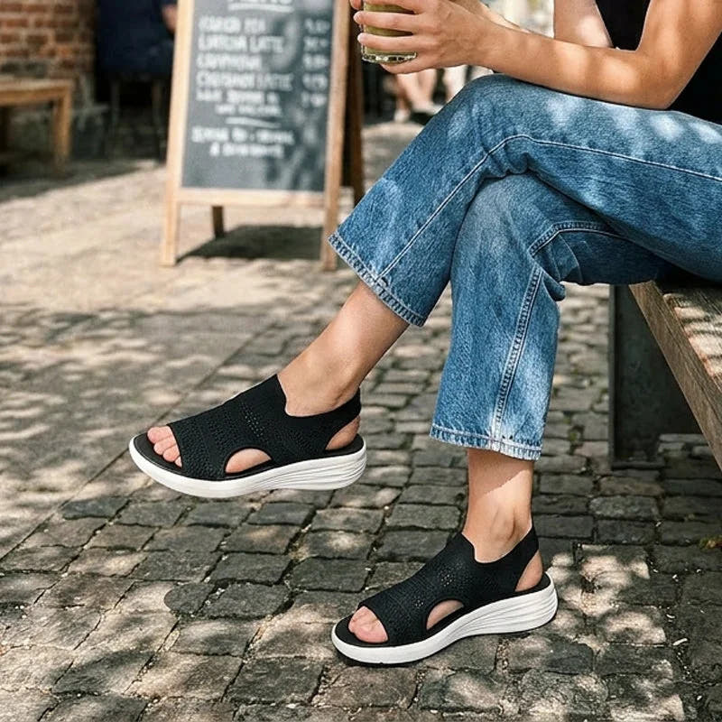Joelle | Breathable Knit Platform Sandals