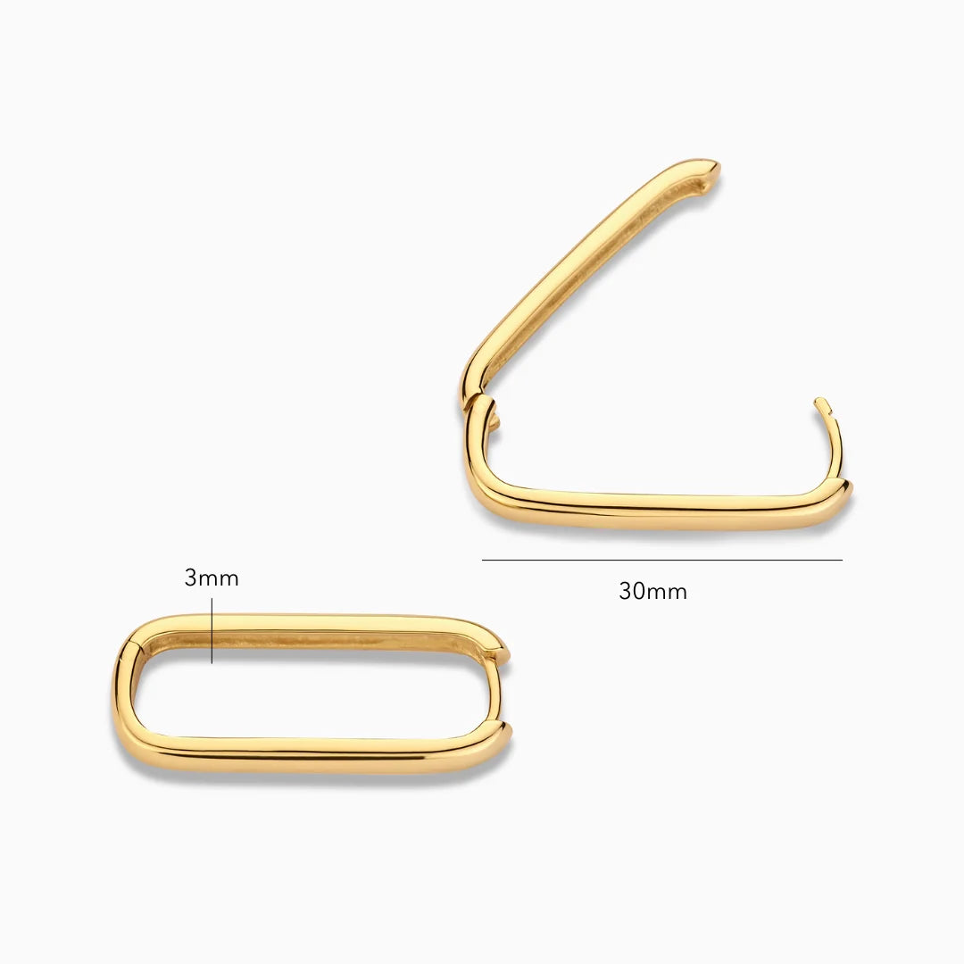 Large Icon Hoops | Gold