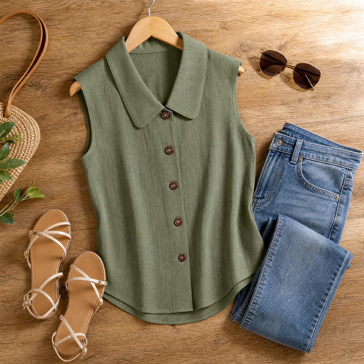 Linora | Breezy Collared Summer Top