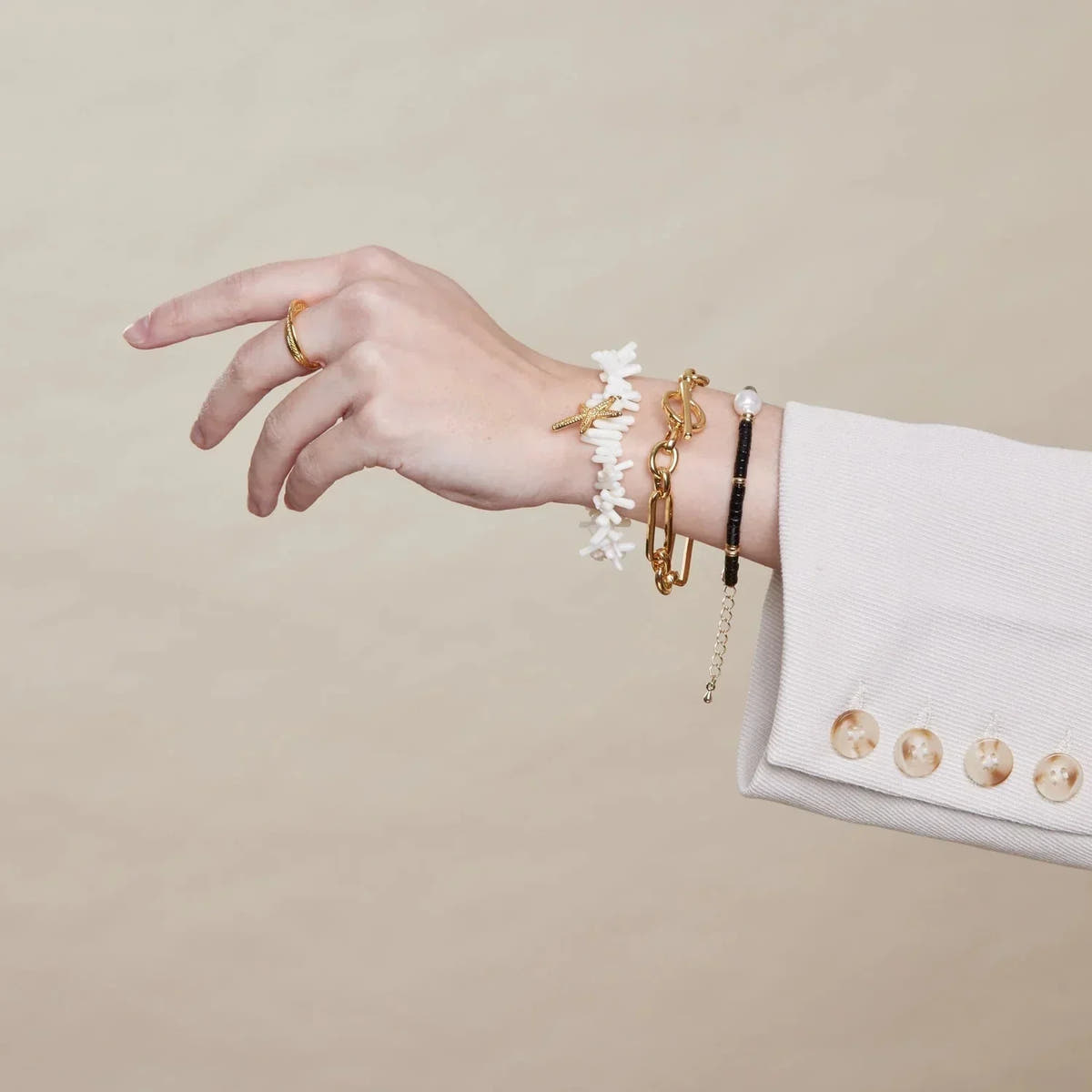 Link T-Bar Bracelet | Gold