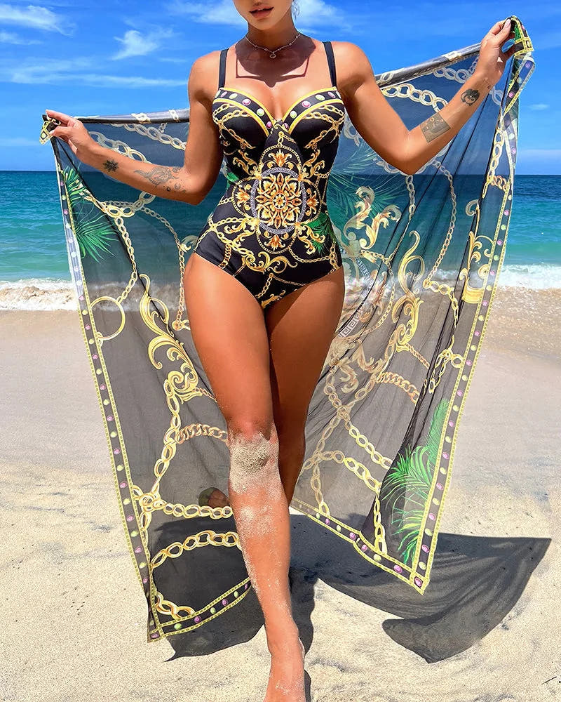 Lucienne | Push-Up Swimsuit with Skirt