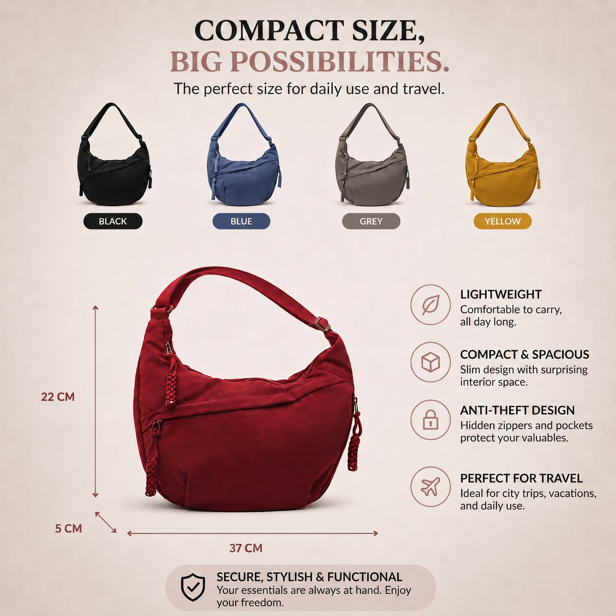Chiara | Shoulder Bag Grey