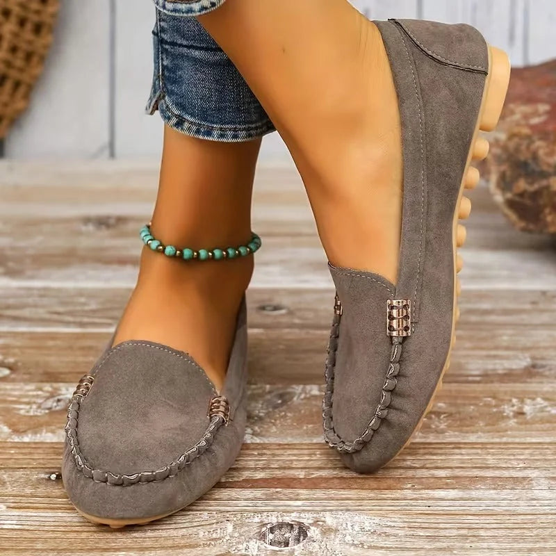 Rebecca | Metal Stitch Comfort Loafers