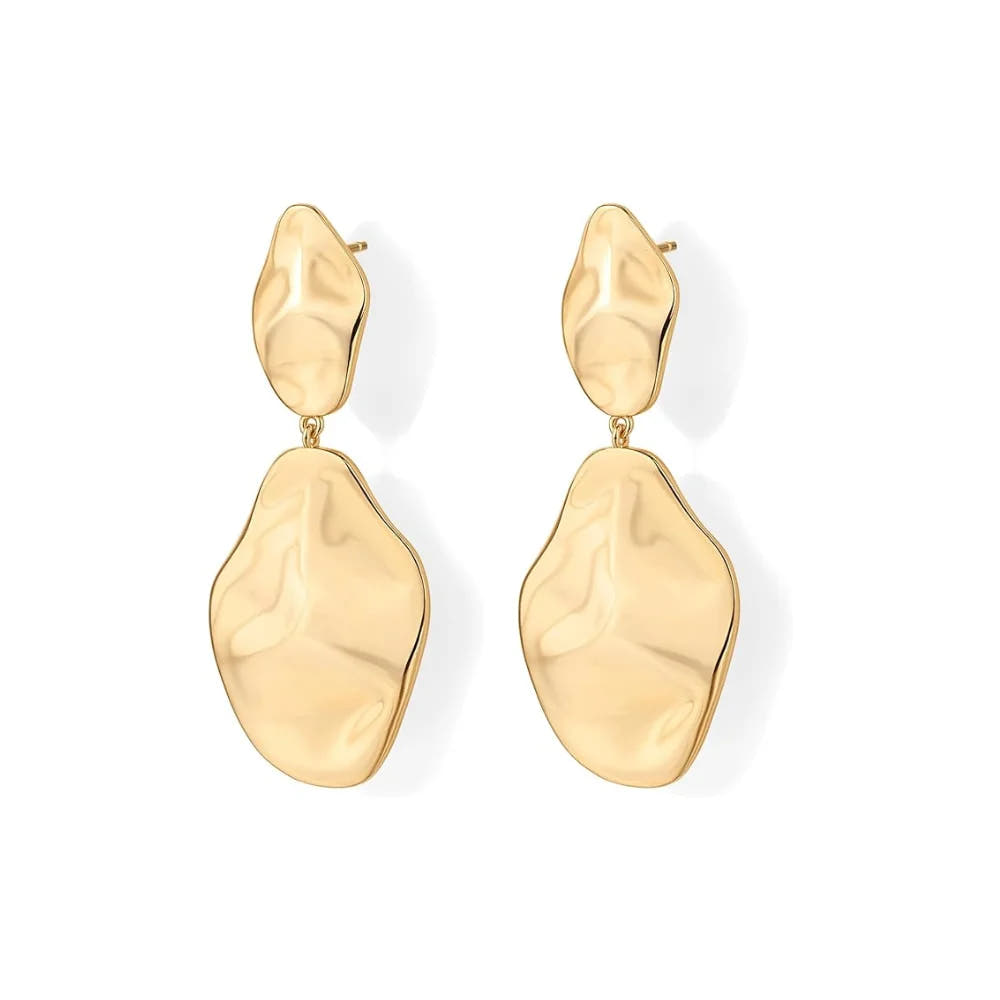 Ripple Wave Earrings | Gold