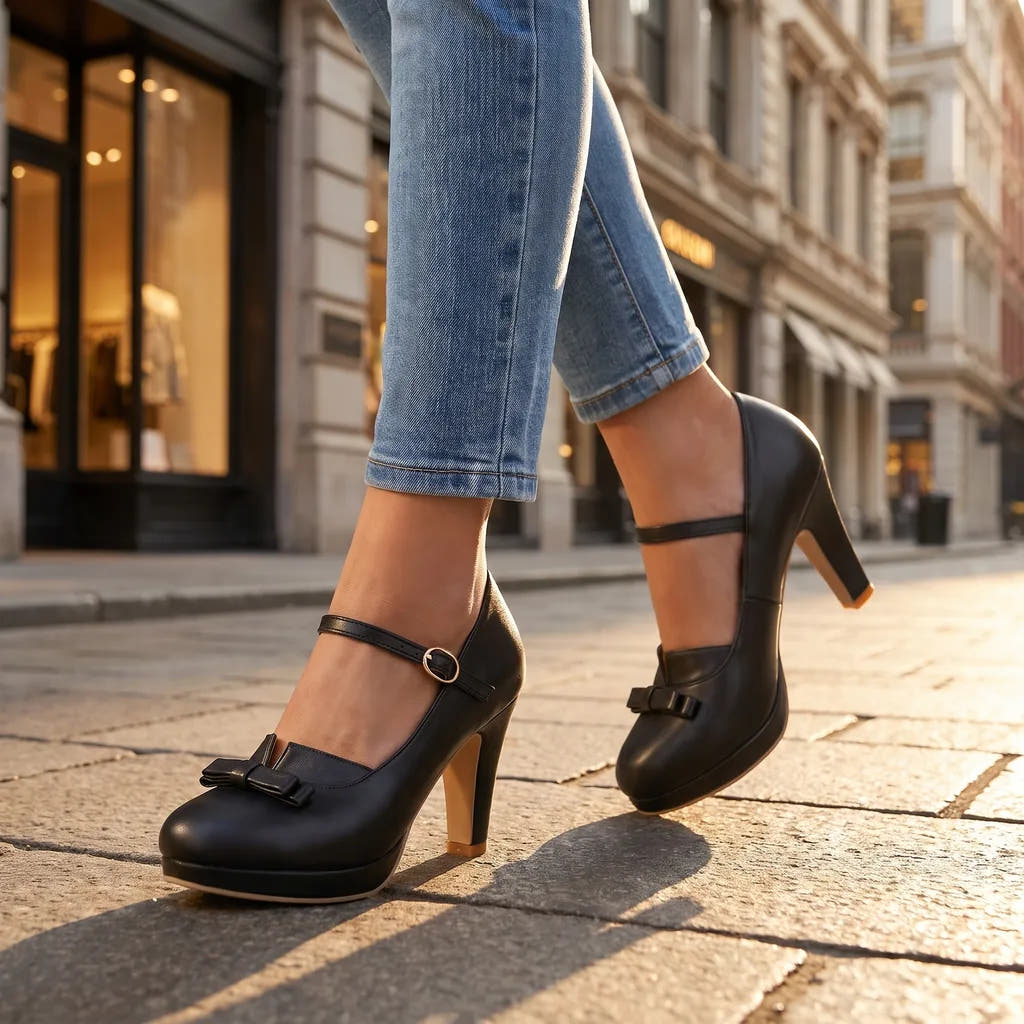 Neve | Comfort Mary Jane Heels