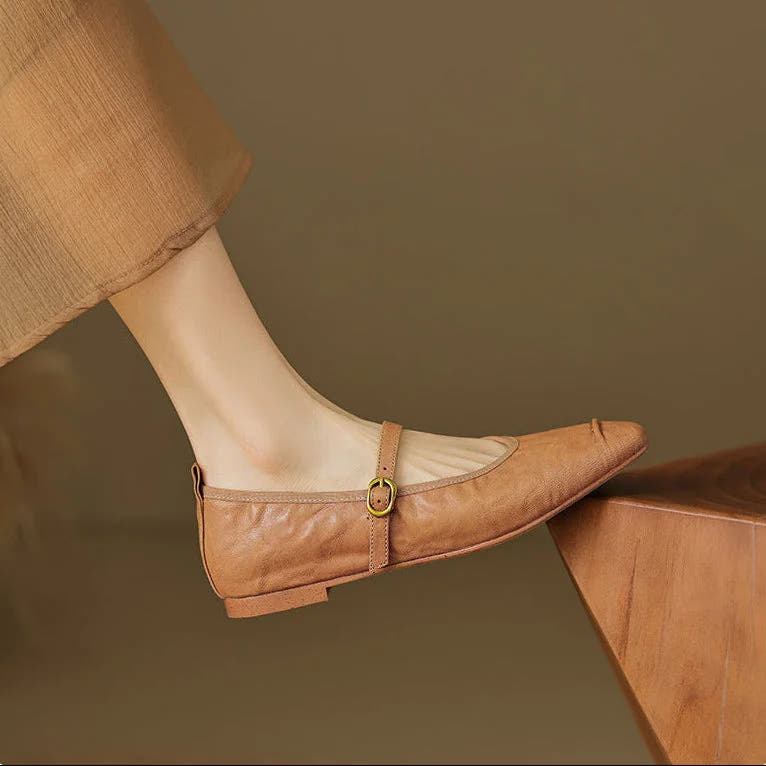 Wani | Leather Flats