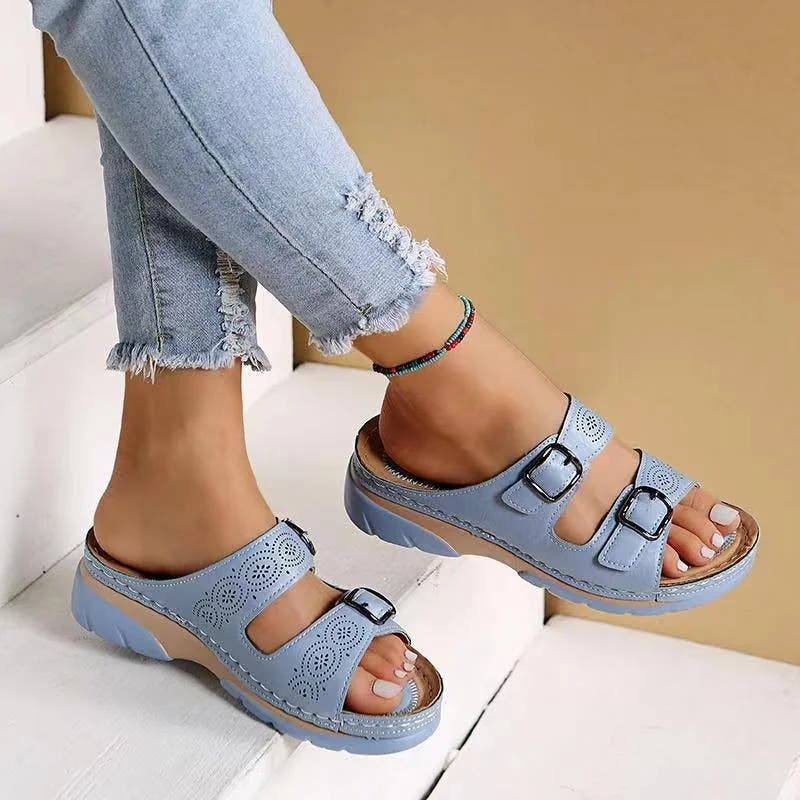 Zelda | Double Buckle Comfort Sandals