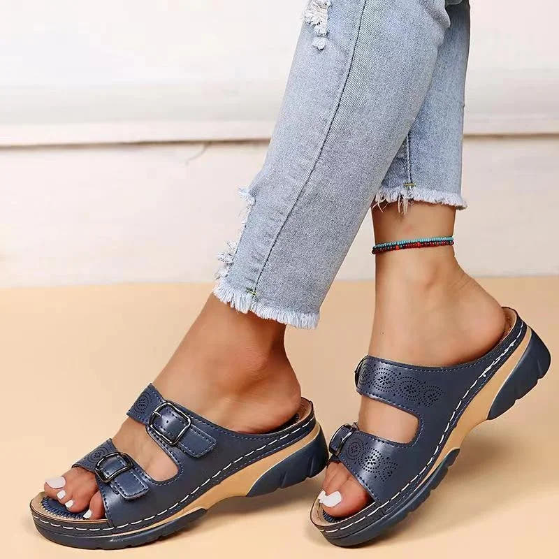 Zelda | Double Buckle Comfort Sandals