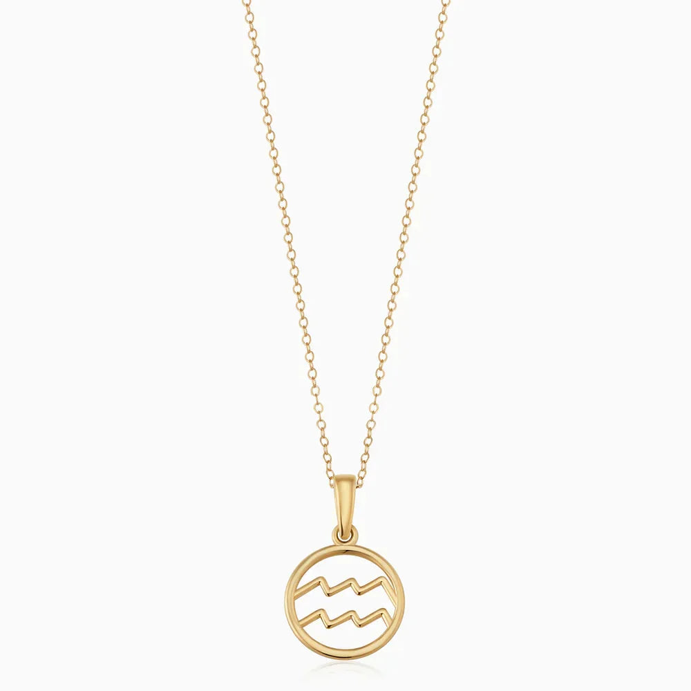 Zodiac sign necklace | Gold